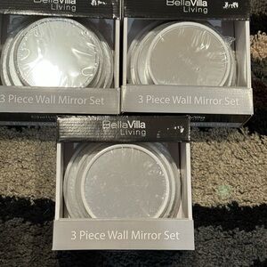 3x 3 Piece Mirror Set by BellaVilla Living